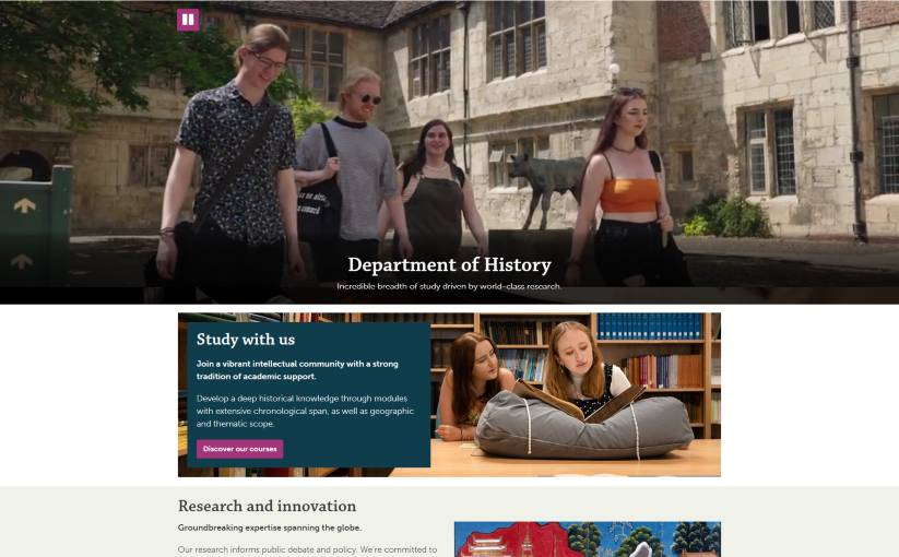 Rolling out department web rebuilds