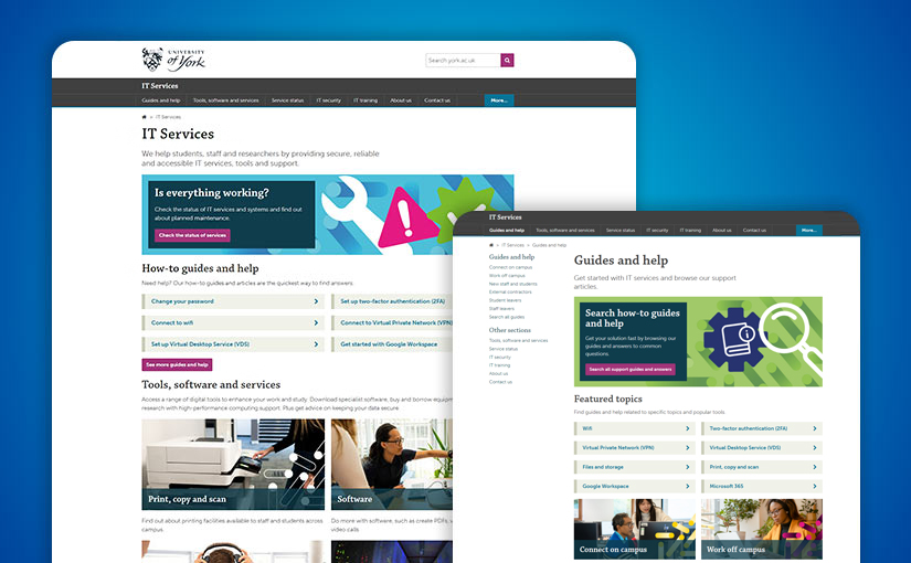 Fresh new look for IT Services’ web pages