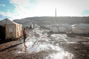 tents in an unpaved land