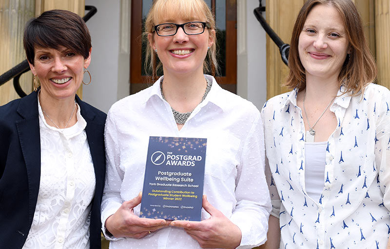 York Graduate Research School wins outstanding contribution to student wellbeing award